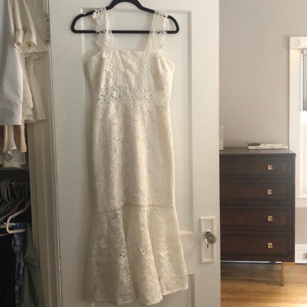Alexis white lace dress - size S